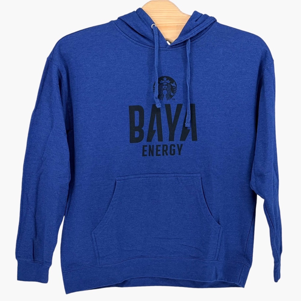 Independent Trading Co Starbucks Baya Energy Hoodie XL Blue Graphic Pullover